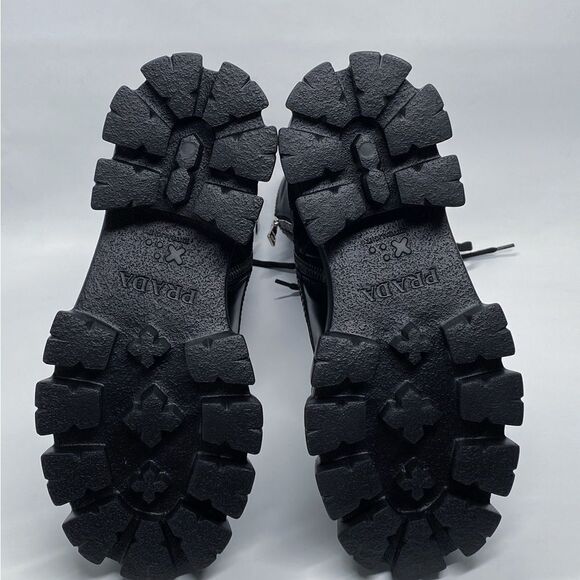 Prada Lug-Sole Tall Leather Combat Boots size 35 - Picture 15 of 16